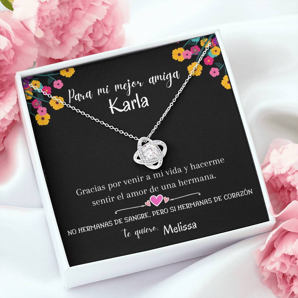No hermanas de sangre, pero si hermanas de corazón - Collar Nudo de Amor para la Mejor Amiga. Jewelry/LoveKnot 
