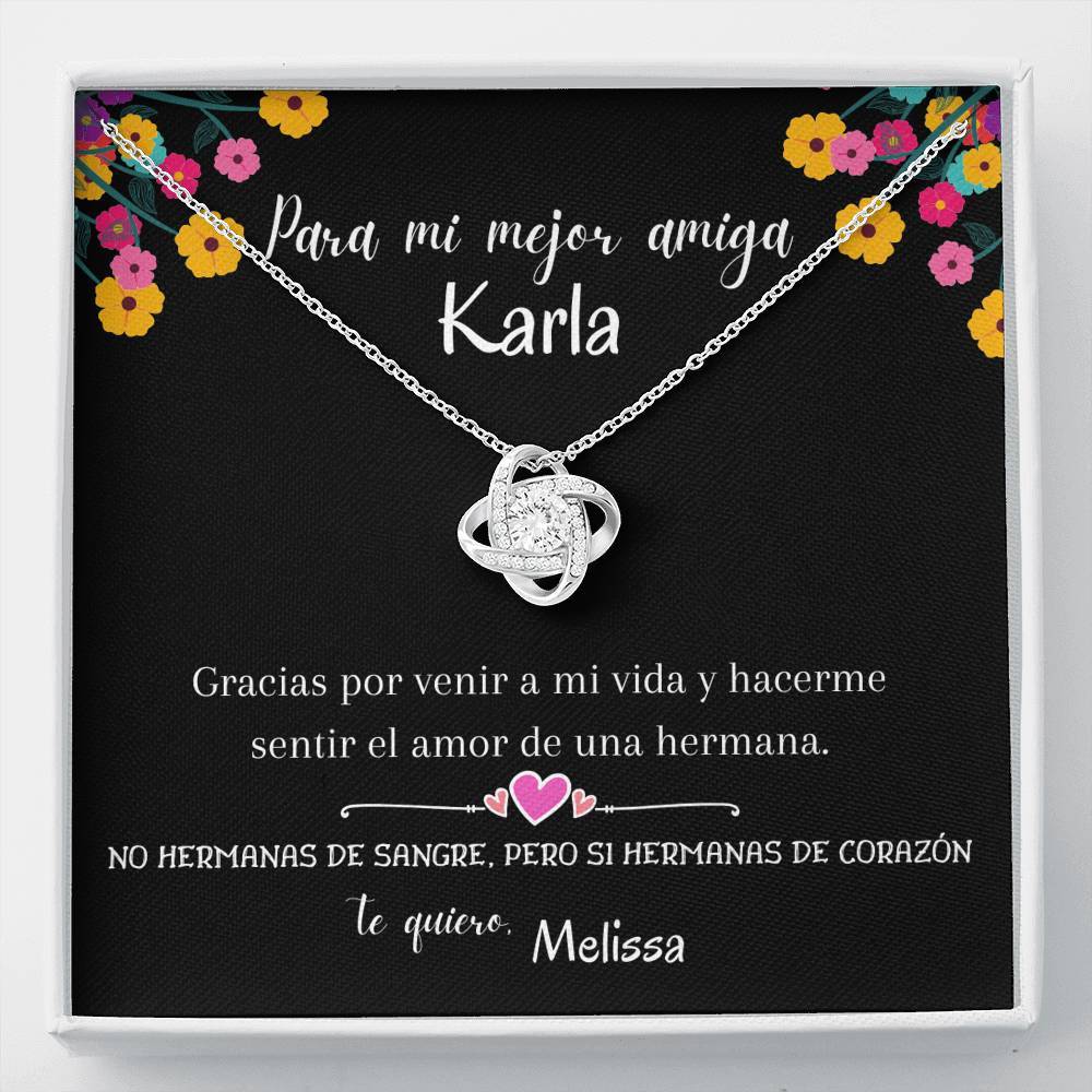 No hermanas de sangre, pero si hermanas de corazón - Collar Nudo de Amor para la Mejor Amiga. Jewelry/LoveKnot 