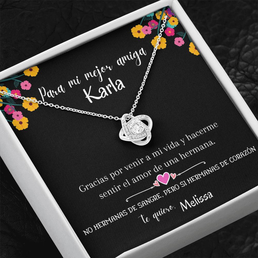 No hermanas de sangre, pero si hermanas de corazón - Collar Nudo de Amor para la Mejor Amiga. Jewelry/LoveKnot 