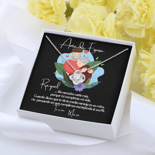 No necesito nada más porque tu completas mi vida… - Regalo para la media naranja - - Collar Nudo de Amor Jewelry/LoveKnot 