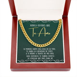 Nunca olvides que TE AMO - Cadena Cubana Jewelry ShineOn Fulfillment 