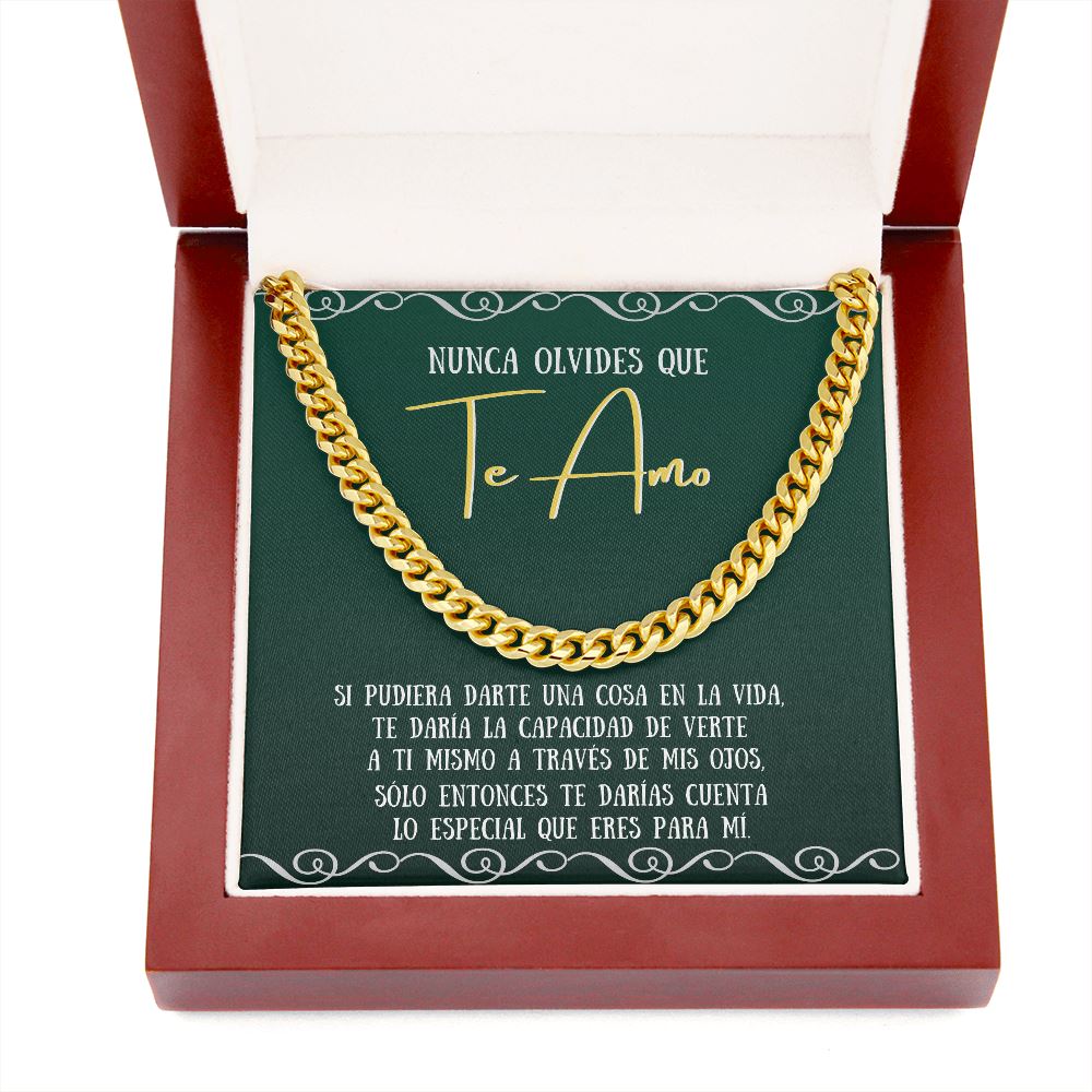 Nunca olvides que TE AMO - Cadena Cubana Jewelry/CubanLink 