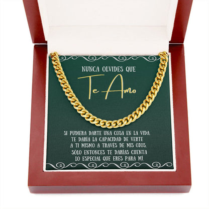Nunca olvides que TE AMO - Cadena Cubana Jewelry/CubanLink 