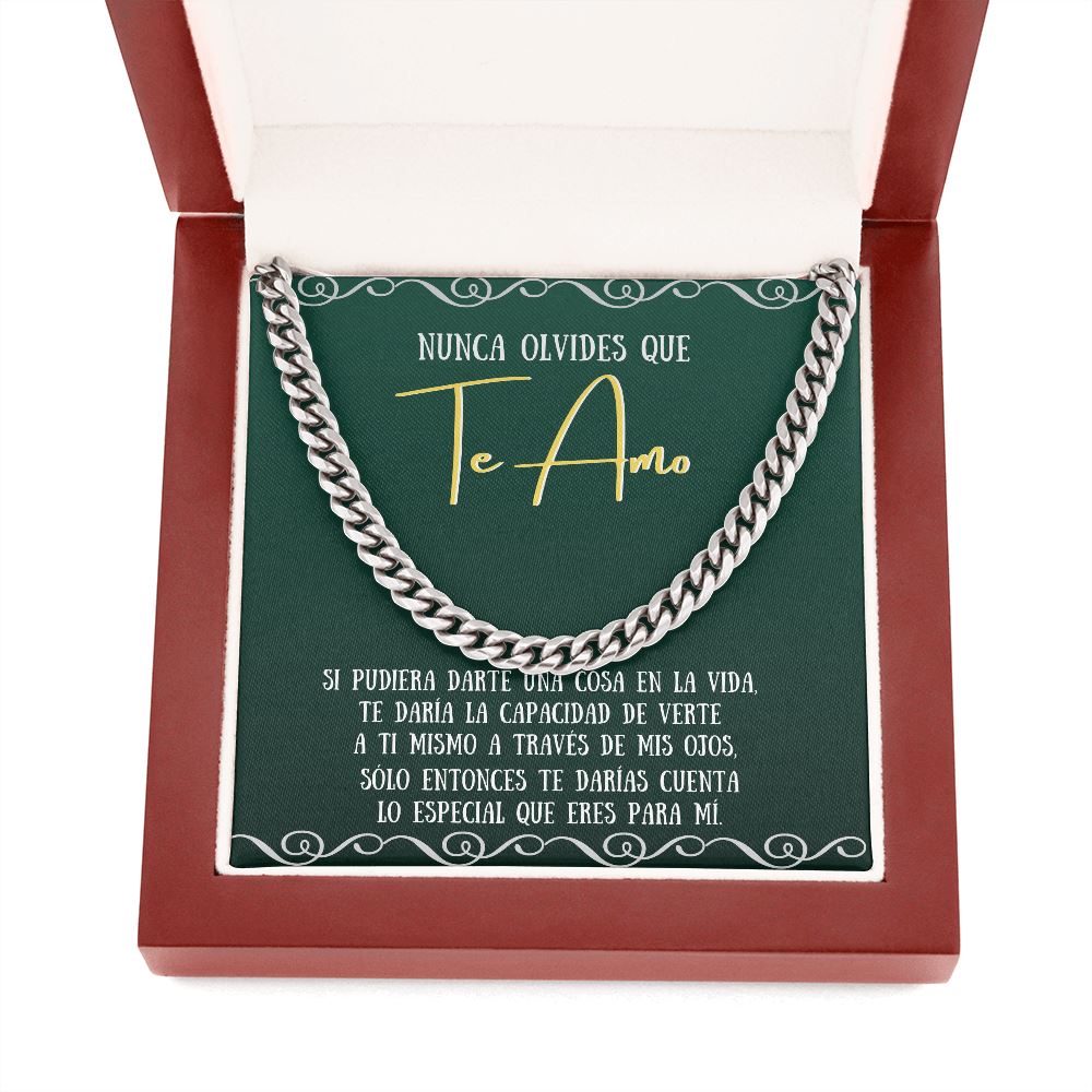 Nunca olvides que TE AMO - Cadena Cubana Jewelry/CubanLink 