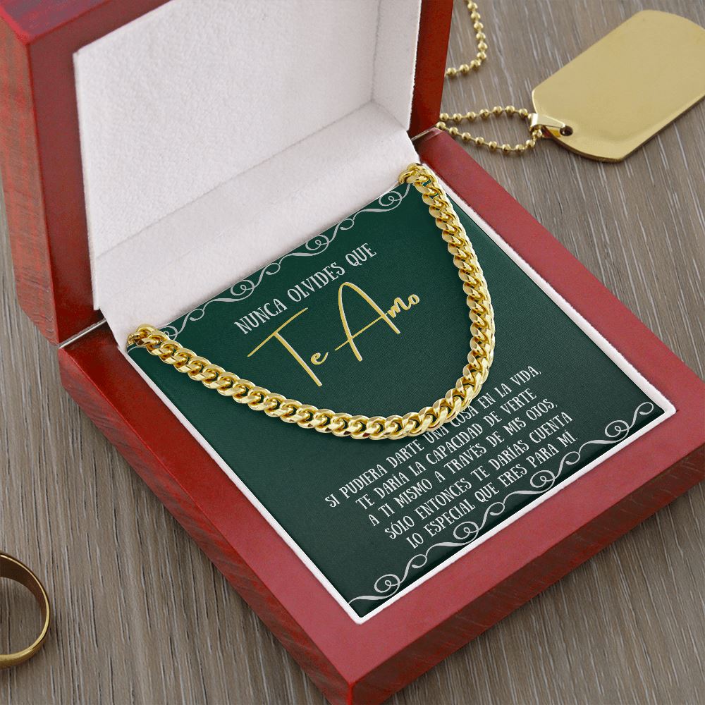 Nunca olvides que TE AMO - Cadena Cubana Jewelry/CubanLink 