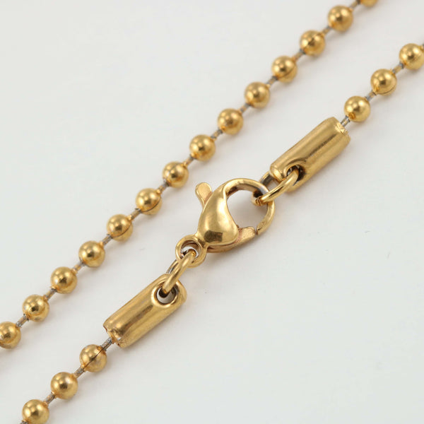 <p>Accesorio de reemplazo</p> Jewelry ShineOn Fulfillment Cadena de bolas de oro (solo cadena) 