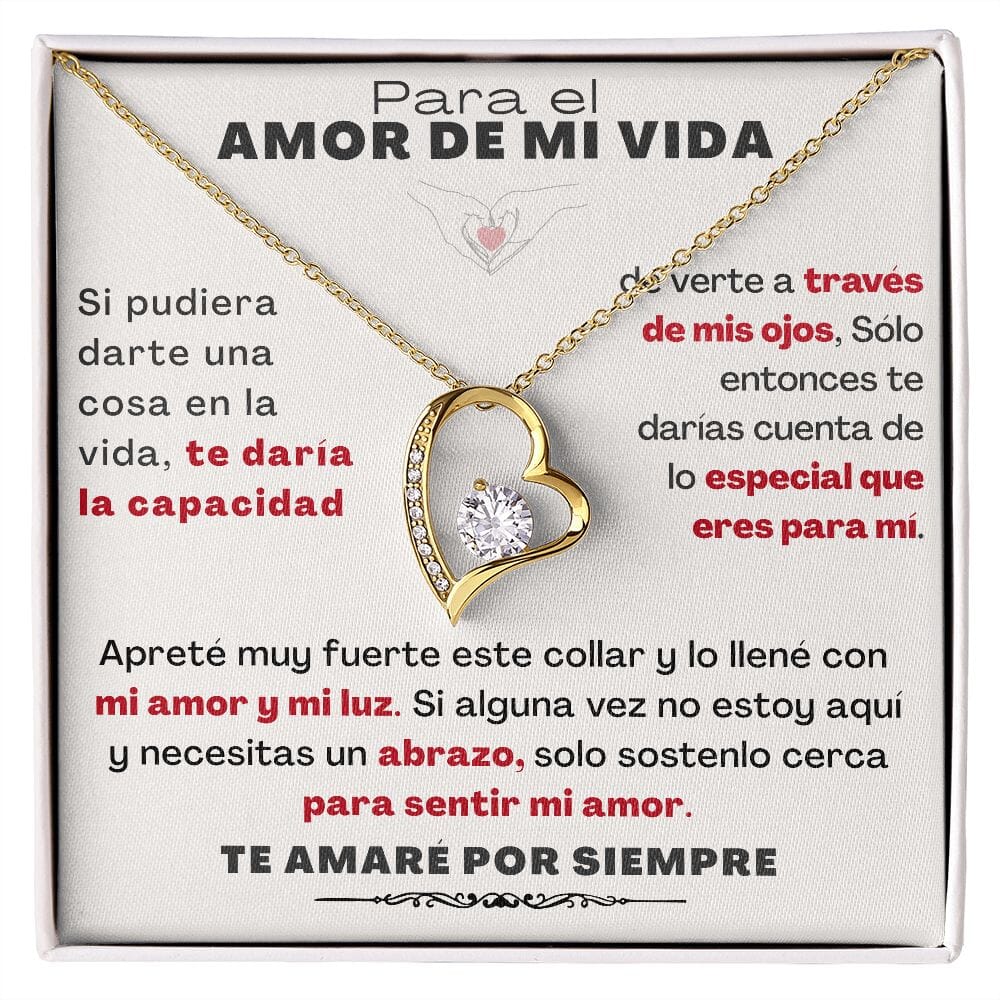 Para el Amor de mi vida - Collar Por siempre amor - forever love Red Jewelry ShineOn Fulfillment <p>Acabado en Oro Amarillo de 18 quilates.</p> Standard Box 