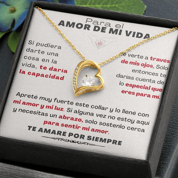 Para el Amor de mi vida - Collar Por siempre amor - forever love Red Jewelry/ForeverLove Acabado en Oro Amarillo de 18 quilates Cajita Estandard (GRATIS) 