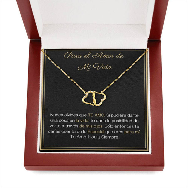 Para El Amor de mi Vida - Corazones de Oro amarillo sólido de 10K con Diantes Reales Jewelry ShineOn Fulfillment 