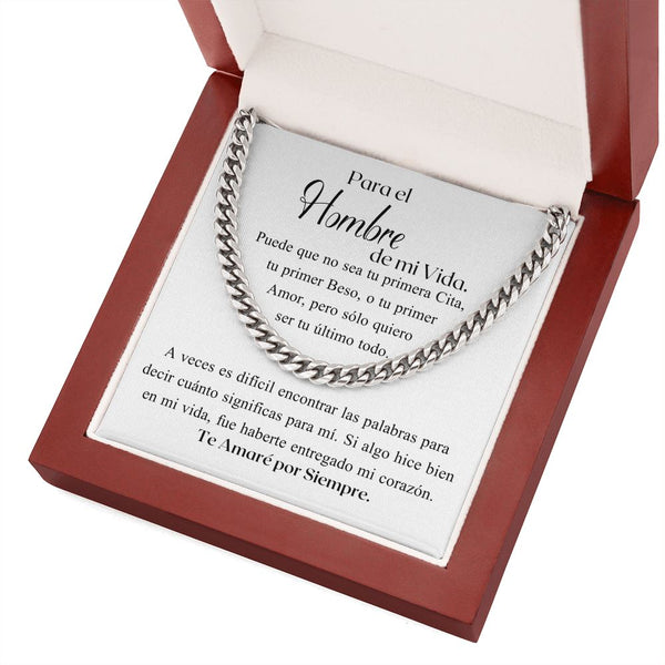 Para el Hombre de mi Vida - Cadena Cubana - El mejor regalo para tu amor Jewelry ShineOn Fulfillment 
