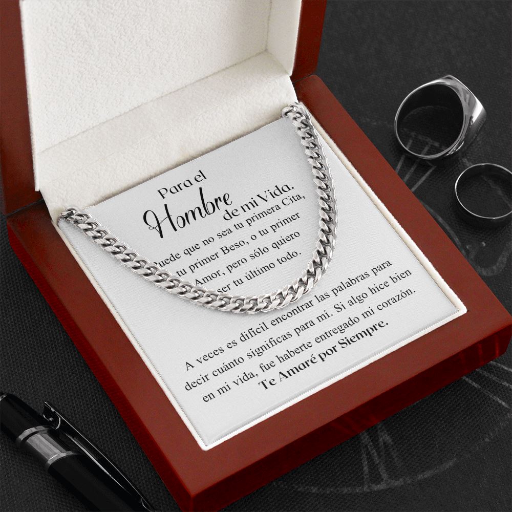 Para el Hombre de mi Vida - Cadena Cubana - El mejor regalo para tu amor Jewelry ShineOn Fulfillment 