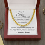 Para el Hombre de mi Vida - Cadena Cubana - El mejor regalo para tu amor Jewelry ShineOn Fulfillment Cuban Link Chain (14K Gold Over Stainless Steel) 