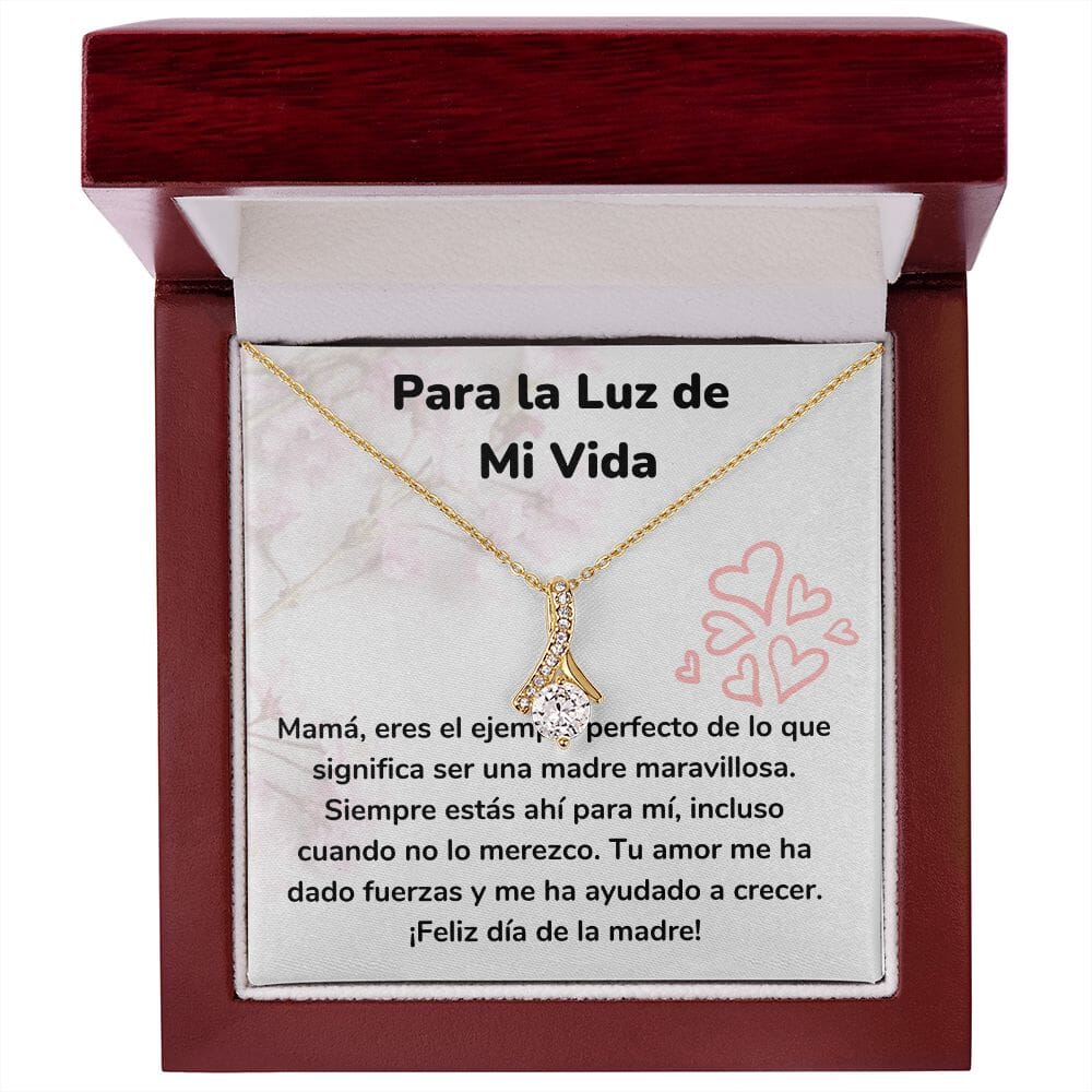 Para la Luz de Mi Vida Collar Belleza Seductora (Alluring Beauty) Para Mamá Jewelry ShineOn Fulfillment <p>Acabado en Oro Amarillo de 18 quilates</p> Luxury Box 