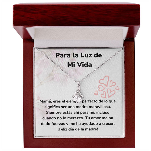 Para la Luz de Mi Vida Collar Belleza Seductora (Alluring Beauty) Para Mamá Jewelry/AlluringBeauty Acabado en oro blanco de 14 k Luxury Box 