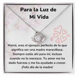 Para la Luz de Mi Vida - Collar para Mamá (Nudo de Amor) Love Knot Jewelry ShineOn Fulfillment Acabado en oro blanco de 14 k Standard Box 