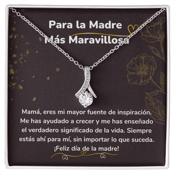 Para la Madre Más Maravillosa Collar Belleza Seductora (Alluring Beauty) Para Mamá Jewelry/AlluringBeauty Acabado en oro blanco de 14 k Standard Box 
