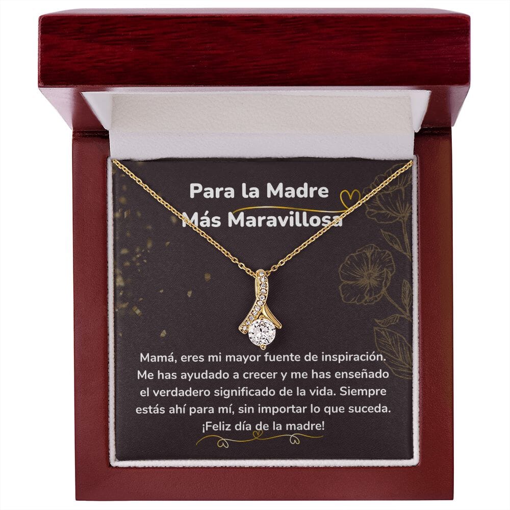 Para la Madre Más Maravillosa Collar Belleza Seductora (Alluring Beauty) Para Mamá Jewelry/AlluringBeauty Acabado en Oro Amarillo de 18 quilates Luxury Box 