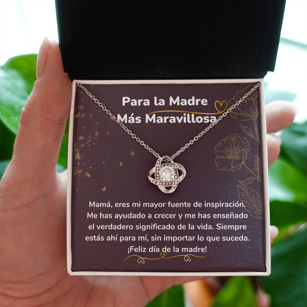 Para la Madre Más Maravillosa- Collar para Mamá (Nudo de Amor) Love Knot Jewelry ShineOn Fulfillment 