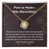 Para la Madre Más Maravillosa- Collar para Mamá (Nudo de Amor) Love Knot Jewelry ShineOn Fulfillment <p>Acabado en Oro Amarillo de 18 quilates</p> Standard Box 