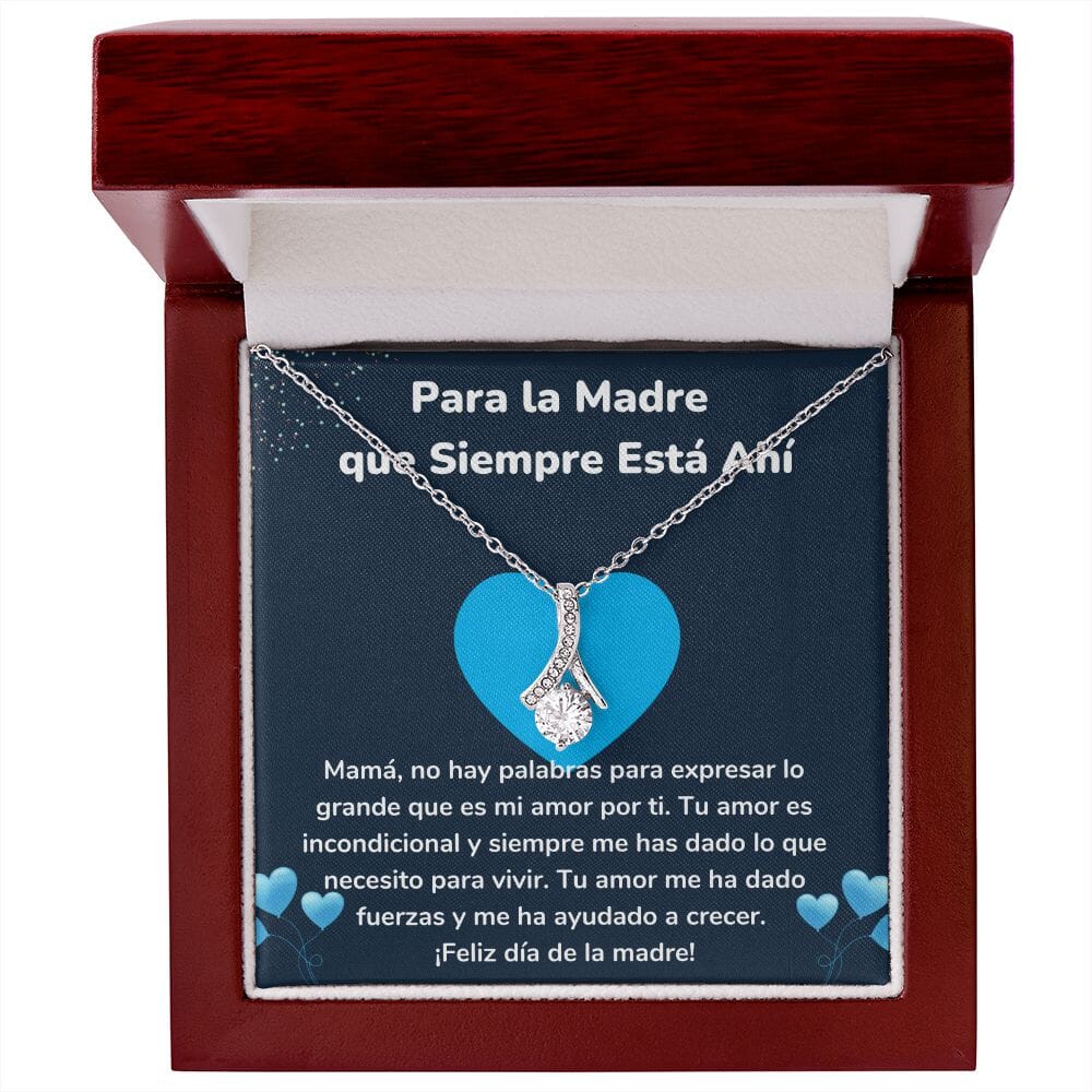 Para la Madre que Siempre Está Ahí Collar Belleza Seductora (Alluring Beauty) Para Mamá Jewelry ShineOn Fulfillment Acabado en oro blanco de 14 k Luxury Box 