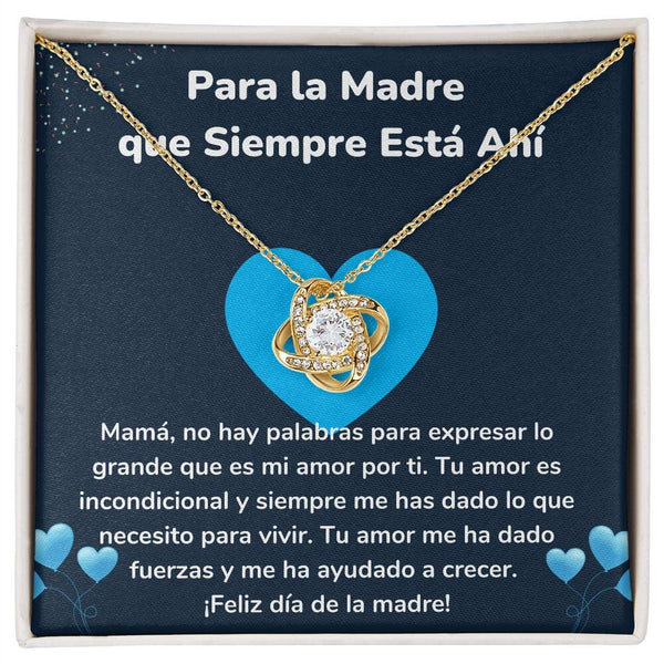 Para la Madre que Siempre Está Ahí - Collar para Mamá (Nudo de Amor) Love Knot Jewelry ShineOn Fulfillment <p>Acabado en Oro Amarillo de 18 quilates</p> Standard Box 