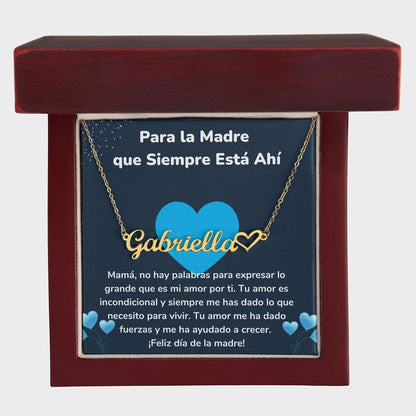 Para la Madre que Siempre Está Ahí - Collar Personalizado Con Nombre Corazón - Mamá Jewelry/NameNecklaceHeart 