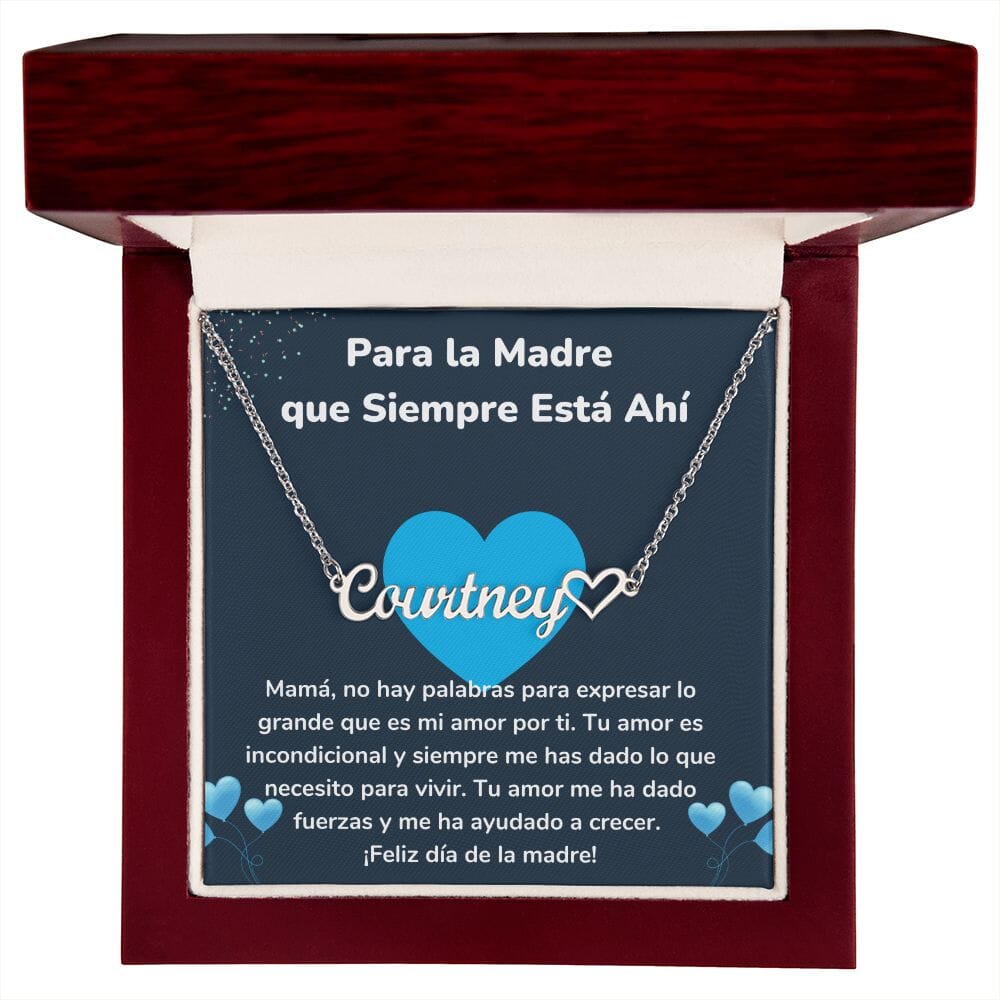 Para la Madre que Siempre Está Ahí - Collar Personalizado Con Nombre Corazón - Mamá Jewelry/NameNecklaceHeart 