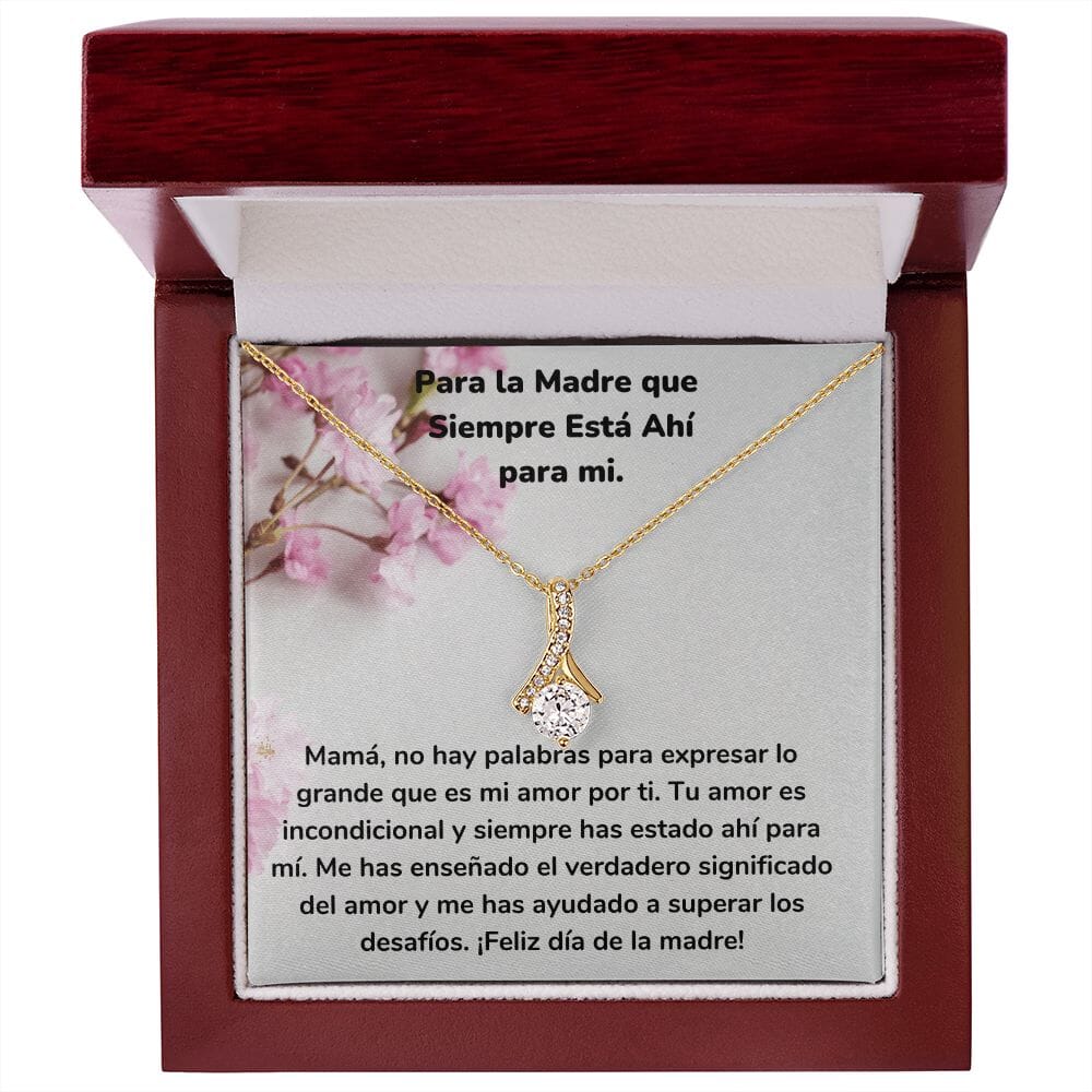 Para la Madre que Siempre Está Ahí para mi. Collar Belleza Seductora (Alluring Beauty) Para Mamá Jewelry/AlluringBeauty Acabado en Oro Amarillo de 18 quilates Luxury Box 