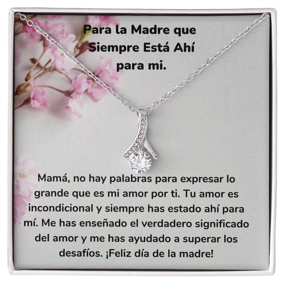 Para la Madre que Siempre Está Ahí para mi. Collar Belleza Seductora (Alluring Beauty) Para Mamá Jewelry/AlluringBeauty Acabado en oro blanco de 14 k Standard Box 