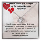 Para la Madre que Siempre Me Da lo Que Necesito Para Vivir- Collar Para Mamá Nudo de Amor (LoveKnot) Jewelry ShineOn Fulfillment Acabado en oro blanco de 14 k Cajita Estándar (GRATIS) 