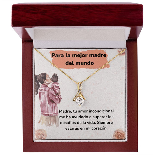 Para la mejor madre del mundo - Collar Alluring Beauty - Día de las Madres Jewelry ShineOn Fulfillment <p>Acabado en Oro Amarillo de 18 quilates.</p> Luxury Box 