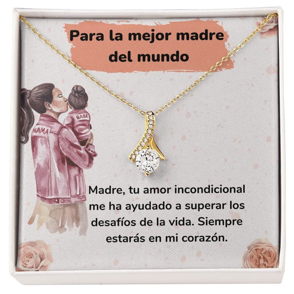 Para la mejor madre del mundo - Collar Alluring Beauty - Día de las Madres Jewelry ShineOn Fulfillment <p>Acabado en Oro Amarillo de 18 quilates.</p> Standard Box 