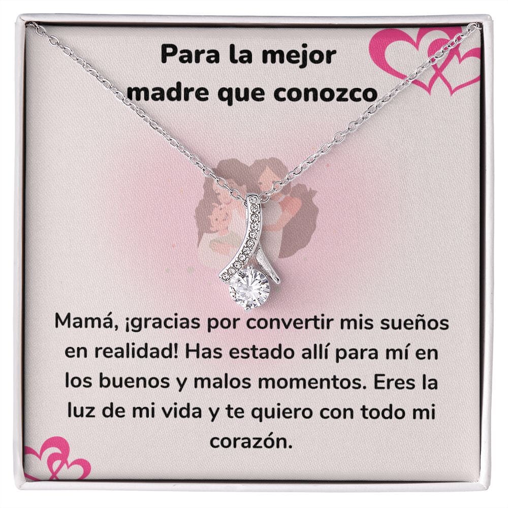 Para la mejor madre que conozco - Collar Alluring Beauty - Día de las Madres Jewelry/AlluringBeauty Acabado en oro blanco de 14 k Standard Box 