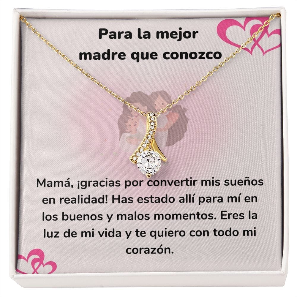 Para la mejor madre que conozco - Collar Alluring Beauty - Día de las Madres Jewelry/AlluringBeauty Acabado en Oro Amarillo de 18 quilates. Standard Box 