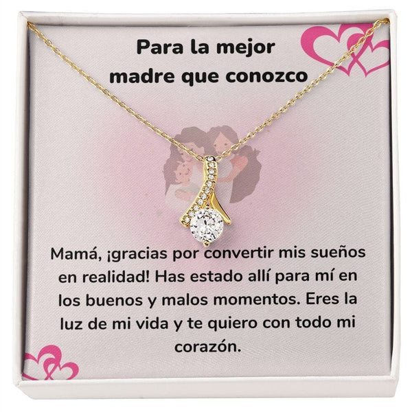 Para la mejor madre que conozco - Collar Alluring Beauty - Día de las Madres Jewelry/AlluringBeauty Acabado en Oro Amarillo de 18 quilates. Standard Box 