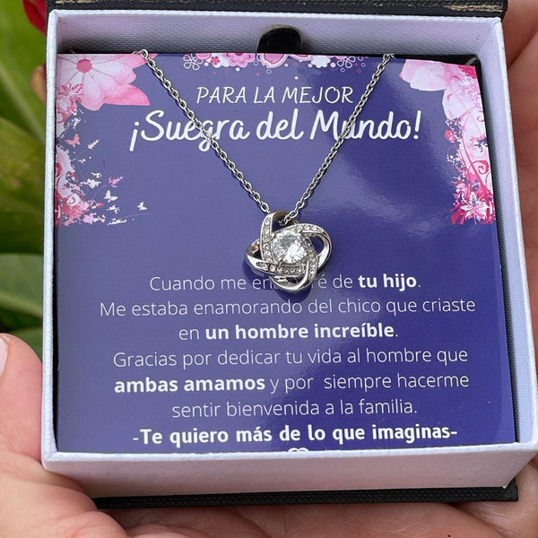 Para la mejor Suegra del Mundo.. ❤️ - Collar Love Knot con Tarjeta Jewelry/LoveKnot 