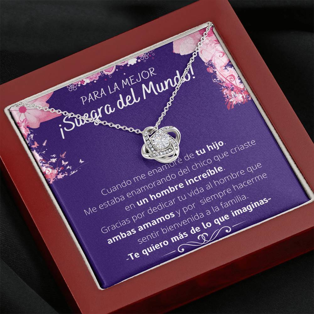 Para la mejor Suegra del Mundo.. ❤️ - Collar Love Knot con Tarjeta Jewelry ShineOn Fulfillment 