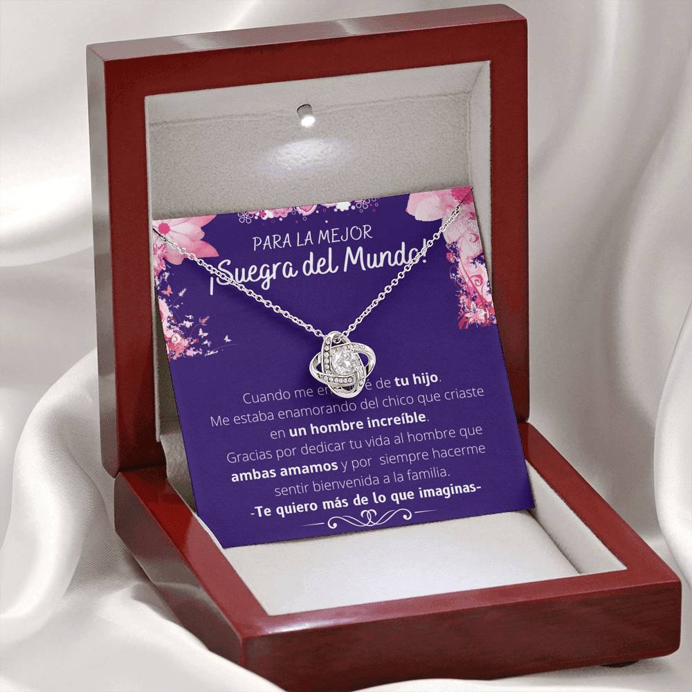 Para la mejor Suegra del Mundo.. ❤️ - Collar Love Knot con Tarjeta Jewelry ShineOn Fulfillment 