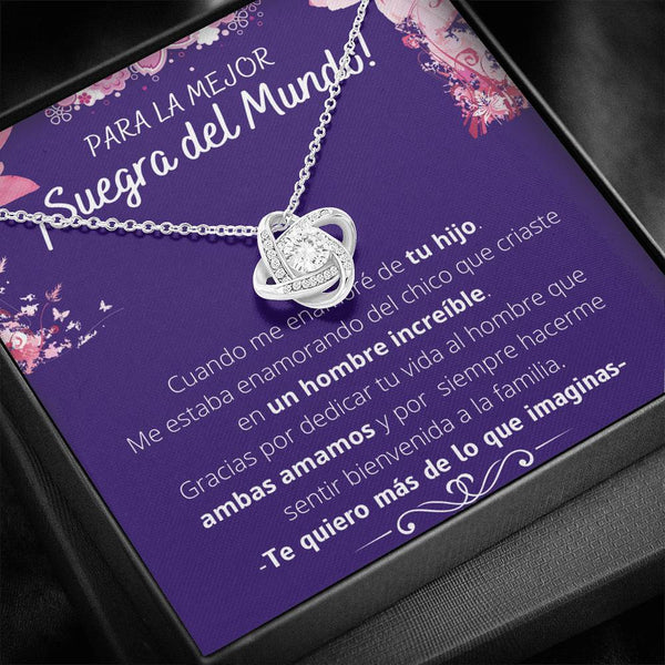 Para la mejor Suegra del Mundo.. ❤️ - Collar Love Knot con Tarjeta Jewelry ShineOn Fulfillment Standard Box 