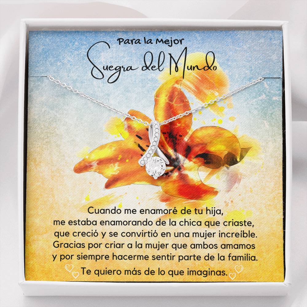 Para la mejor Suegra del Mundo del mejor Yerno - Collar Alluring con tarjeta Jewelry/AlluringBeauty 