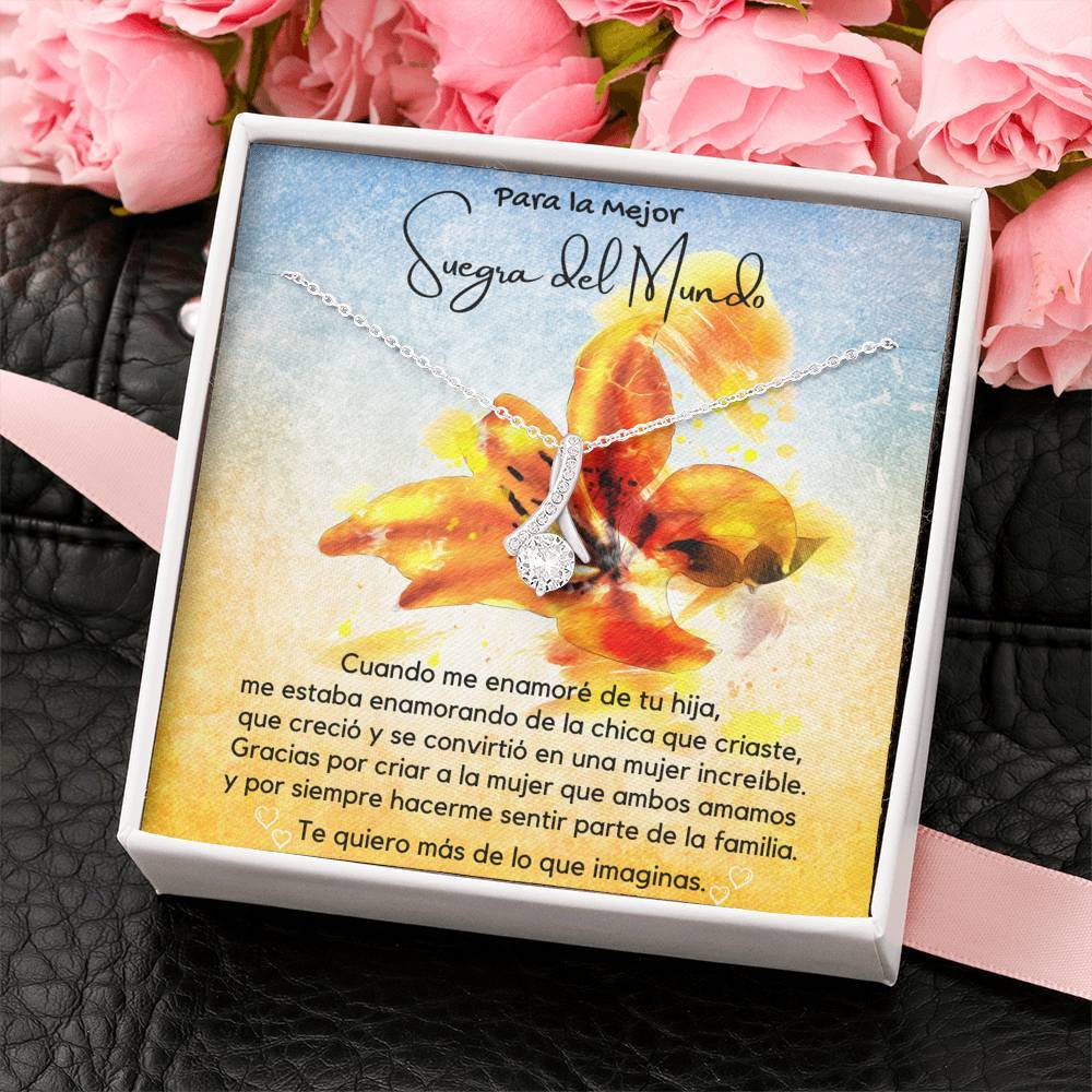 Para la mejor Suegra del Mundo del mejor Yerno - Collar Alluring con tarjeta Jewelry/AlluringBeauty 