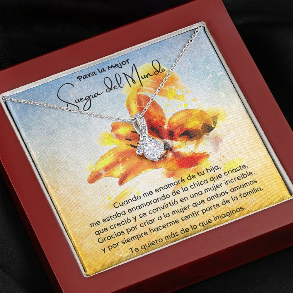 Para la mejor Suegra del Mundo del mejor Yerno - Collar Alluring con tarjeta Jewelry/AlluringBeauty 