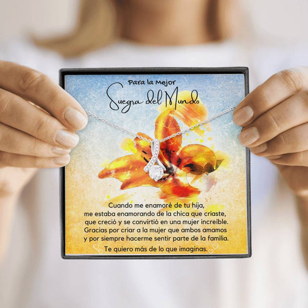 Para la mejor Suegra del Mundo del mejor Yerno - Collar Alluring con tarjeta Jewelry/AlluringBeauty 