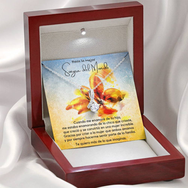 Para la mejor Suegra del Mundo del mejor Yerno - Collar Alluring con tarjeta Jewelry/AlluringBeauty 