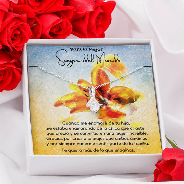 Para la mejor Suegra del Mundo del mejor Yerno - Collar Alluring con tarjeta Jewelry/AlluringBeauty 