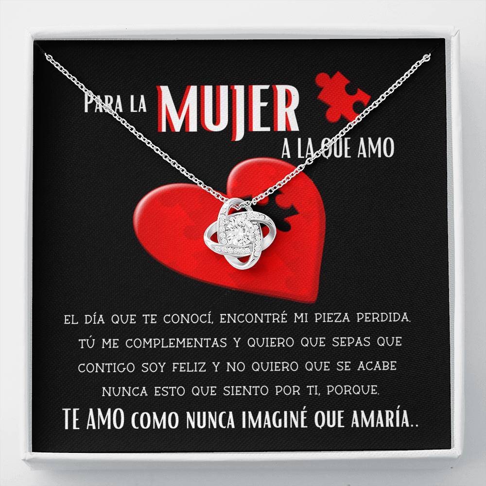 Para la Mujer a la que Amo - Collar Nudo de Amor Jewelry/LoveKnot Caja de Regalo Incluida 