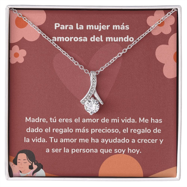 Para la mujer más amorosa del mundo - Collar Alluring Beauty - Día de las Madres Jewelry/AlluringBeauty Acabado en oro blanco de 14 k Standard Box 