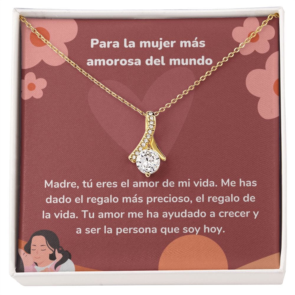 Para la mujer más amorosa del mundo - Collar Alluring Beauty - Día de las Madres Jewelry/AlluringBeauty Acabado en Oro Amarillo de 18 quilates. Standard Box 