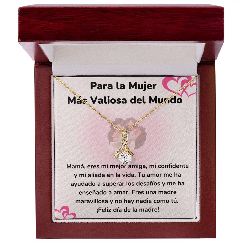 Para la Mujer Más Valiosa del Mundo Collar Belleza Seductora (Alluring Beauty) Para Mamá Jewelry ShineOn Fulfillment <p>Acabado en Oro Amarillo de 18 quilates</p> Luxury Box 