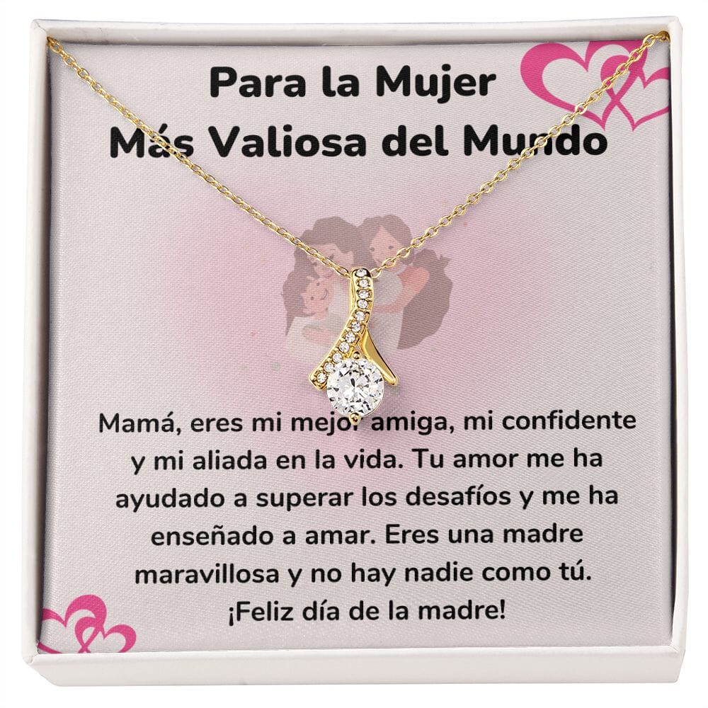 Para la Mujer Más Valiosa del Mundo Collar Belleza Seductora (Alluring Beauty) Para Mamá Jewelry/AlluringBeauty Acabado en Oro Amarillo de 18 quilates Standard Box 